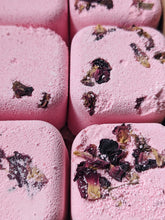 Load image into Gallery viewer, Patchouli, Jasmin and Ylang Ylang Shower Steamer with Rose Petals