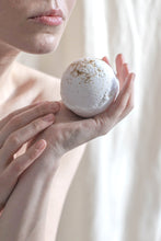 Load image into Gallery viewer, Geranium, Grapefruit and Vitamin E Oil Himalayan Salt Bath Bomb