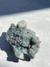 Load image into Gallery viewer, Black and Green Chalcedony with Apophyllite