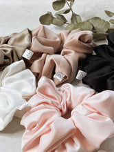 Load image into Gallery viewer, Oversized Matte Satin Crystal Scrunchie
