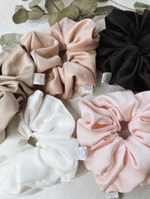 Load image into Gallery viewer, Oversized Matte Satin Crystal Scrunchie