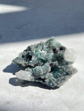 Load image into Gallery viewer, Black and Green Chalcedony with Apophyllite