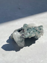 Load image into Gallery viewer, Black and Green Chalcedony with Apophyllite