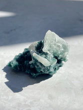 Load image into Gallery viewer, Black and Green Chalcedony with Apophyllite and Epistilbite