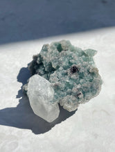 Load image into Gallery viewer, Black and Green Chalcedony with Apophyllite