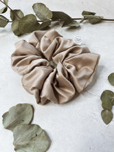 Load image into Gallery viewer, Oversized Matte Satin Crystal Scrunchie
