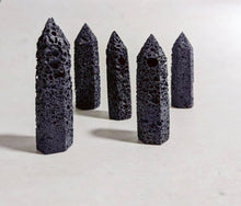 Load image into Gallery viewer, Black Lava Stone Tower