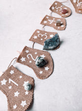 Load image into Gallery viewer, Crystal Hessian Advent Stockings
